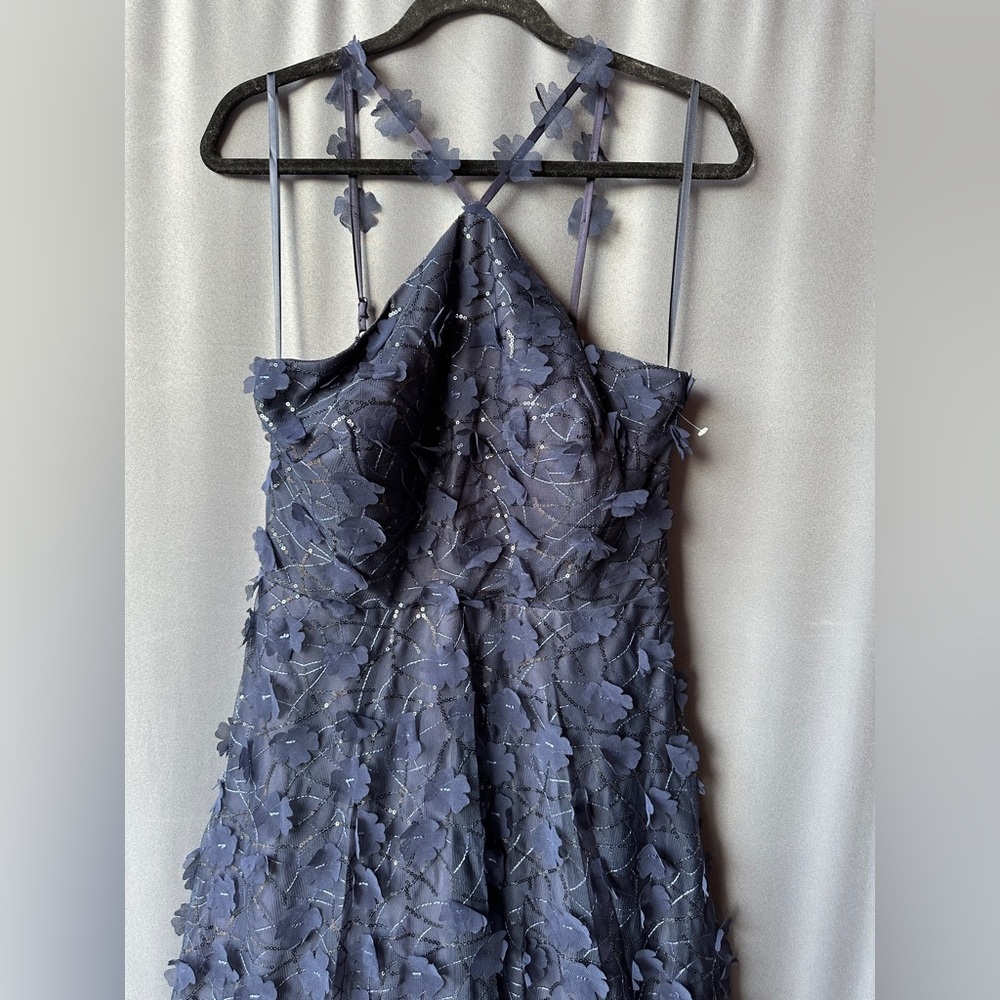 Eliza J Navy Embellished Halter Maxi Dress - Picture 9 of 11